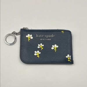 Kate Spade Navy Floral Card Holder